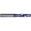 1/2 Inch Dia. x 14 mm Shank x 60 mm Flute Length x 107 mm OAL - 3xD - 140° - TiAlN - 2 Flute - Coolant Thru - DIN 6535 HA Solid Carbide Drill - ID: PT380624418