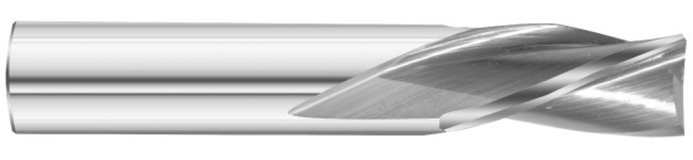 0.25 Inch( 1/4) Dia x 0.25 Shank x 3/4 Flute x 2-1/2 OAL - Left Hand Spiral - Right-Hand Cut Square-End Router- 3 Flute - Uncoated - Solid Carbide - ID: 494023-39116