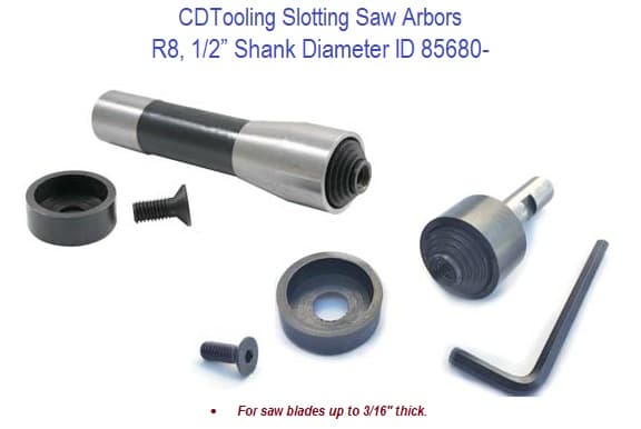 R8 SHANK VARI SLOTTING SAW ARBOR (1/2-5/8-3/4-7/8 & 1 INCH) - ID: 85680-3900-0144