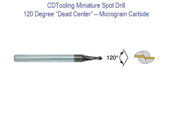 .015 x 120 DEG-2FL - Carbide Spot Drill - ID: 15350-23015