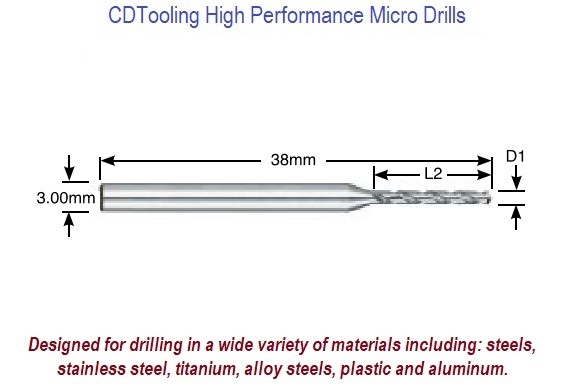0.15mm High Performance Carbide MICRO DRILL - ID: 15356-10059M