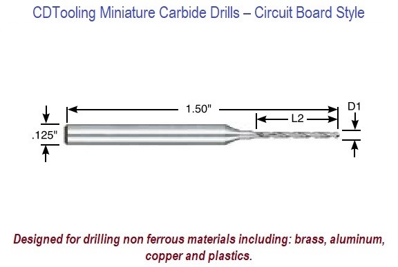 1.40mm (.05510) - Carbide MICRO Circuit Board DRILL - ID: 15361-20551