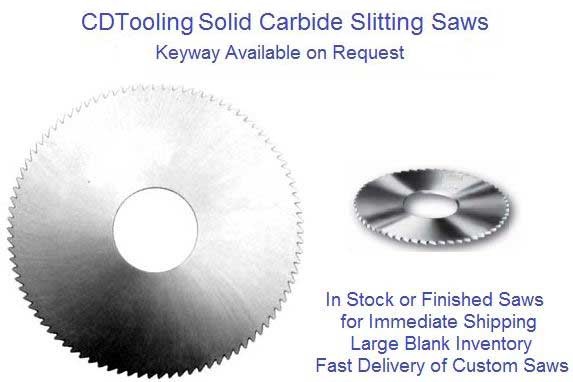 5” dia x 1” arbor x .025 thick carbide slitting blades w/ 100 teeth