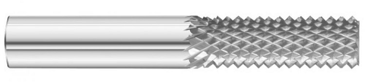 0.25 Inch( 1/4) Dia x 0.25 Shank x 3/4 Flute x 2-1/2 OAL - Right Hand Spiral - Style B - Burr Type End Cut Burr Router- 10 Flute - Uncoated - Solid Carbide - ID: 494023-26251