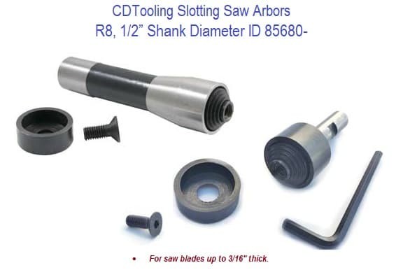 R8 SHANK VARI SLOTTING SAW ARBOR (1/2-5/8-3/4-7/8 & 1 INCH) - ID: 85680-3900-0144